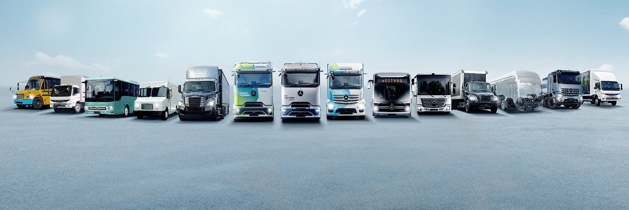 Daimler Truck ePortfolio vehicles family shot