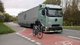 Mercedes-Benz Truck with bicyle driver