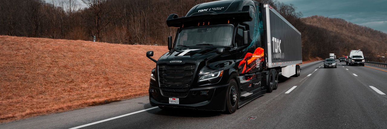 Autonomous Freightliner Cascadia Truck